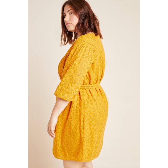 New Anthropologie Treva Embroidered Tunic by Daniel Rainn  $150 PLUS 2X  Honey - Picture 3 of 9